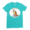 calvin hobbes Ladies Fitted T-Shirt