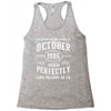 legends were born in october genuıne 1996 qualıty one kind of aged l Racerback Tank