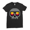 sunset skull Ladies Fitted T-Shirt