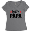Hello Papa Women's Triblend Scoop T-shirt