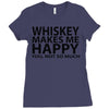 whiskey makes me happy you not so much Ladies Fitted T-Shirt