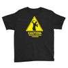 caution shapes being thrown printed Youth Tee