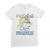 unicorns are born in february cute unicorn Ladies Fitted T-Shirt