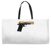 black gold gun pullover Weekender Totes