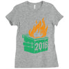 2016 dumpster fire Ladies Fitted T-Shirt