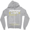 January Girl Facts Aquarius Zipper Hoodie