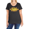 kylo stabbed first Ladies Curvy T-Shirt
