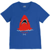 red blue shark V-Neck Tee