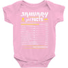 January Girl Facts Aquarius Baby Onesie