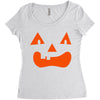 fun face pumpkin Women's Triblend Scoop T-shirt