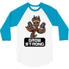 groot grow strong galaxy gym fitness mashup 3/4 Sleeve Shirt