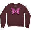 breast cancer butterfly Crewneck Sweatshirt