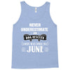 never underestimate an old man who was born in june Tank Top