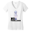 no probllama Women's V-Neck T-Shirt