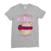 quens are born [your date] Ladies Fitted T-Shirt