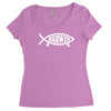 darwin'   fish Women's Triblend Scoop T-shirt