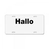 hallo License Plate