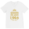 queens are born in 1964 V-Neck Tee