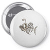 animal fishing tee graphic Pin-back button