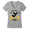 Father and Son Best Friends for Life Women's V-Neck T-Shirt