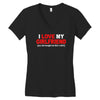 i love my girlfriend Women's V-Neck T-Shirt