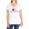 i' love my helicopter pilot Ladies Curvy T-Shirt