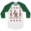 ugly sweater fight christmas t shirts 3/4 Sleeve Shirt