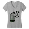 breaking through to freedom Women's V-Neck T-Shirt