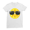 Lemon with Glasses Ladies Fitted T-Shirt