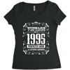 vintage made in 1995 perfectly aged a living legend Women's Triblend Scoop T-shirt