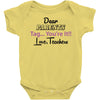 Dear Parents Tag You're It Love Teachers Women's Baby Bodysuit