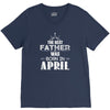 The Best Father Was Born In April V-Neck Tee