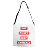 eat pussy not animals Adjustable Strap Totes