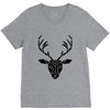 poly deer black V-Neck Tee