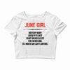 June Girl Hated By Many Crop Top
