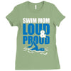 swim mom loud and proud sports athlete athletic Ladies Fitted T-Shirt