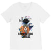 who loves cavalier king charles V-Neck Tee