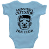 monsters outside fan club back Baby Bodysuit