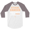 Uterine Cancer Awareness I Wear Peach For Some Special To Me 3/4 Sleeve Shirt