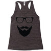 beard and glasses Racerback Tank