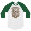 halloween skull 3/4 Sleeve Shirt
