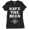 save the bees (2) Ladies Fitted T-Shirt