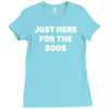 just here for the boos Ladies Fitted T-Shirt