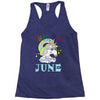 unicorns are born in june cute unicorn Racerback Tank
