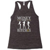 money over bitches graphic Racerback Tank