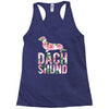 dachshund floral Racerback Tank