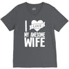 i love my awesome wife V-Neck Tee