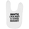 personalised auntie Baby Bibs