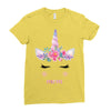 birthday unicorn family series mom Ladies Fitted T-Shirt