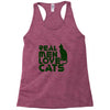 real men love cats, funny quote Racerback Tank